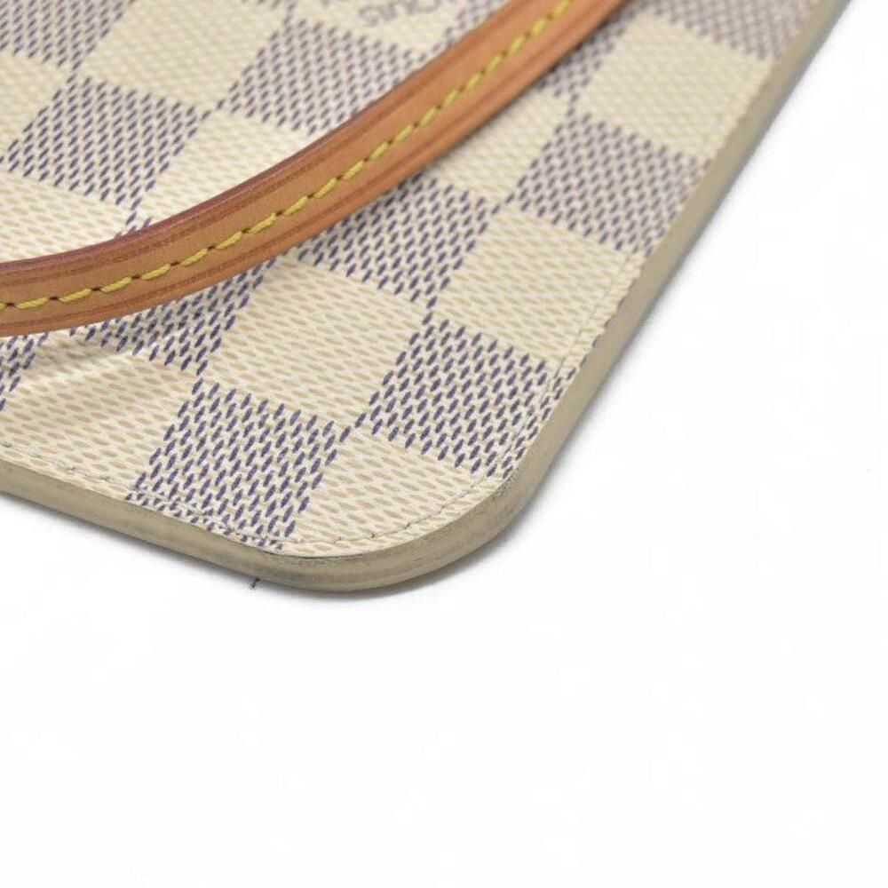 Louis Vuitton Damier Azur Wristlet Clutch in Cream and Gray - Picture 10 of 15